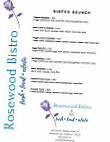 Rosewood Bistro menu