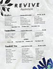 Revive Nutrition menu