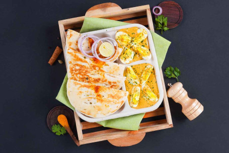 Mughlai Egg Curry Chleb Kulcha Lunchbox
