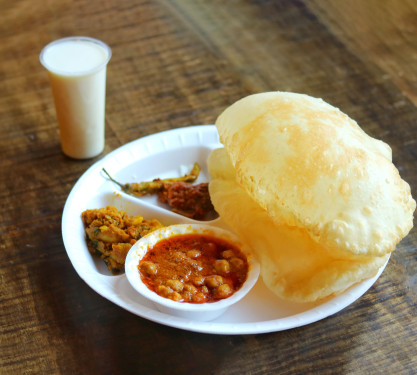 Chole Bhature with Buttermilk