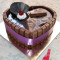 Heart shape full chocolate kitkat cake [eggless