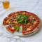 Organic Sourdough Pizza With British Mozzarella, Heritage Tomatoes House Pesto (V)