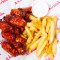1 Lb Chicken Wings Fries- 1100 Cals
